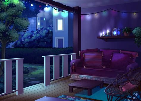 Image of bedroom night background sagalagala. Aesthetic Modern Anime Bedroom Background Night Time ...