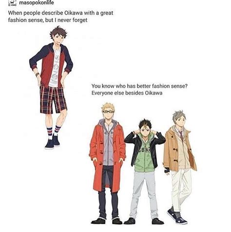 I Dont Think He Is Unfashionable But The Others Look Better Haikyuu