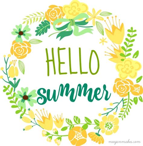 Bright Hello Summer Free Printable From Freeprintable