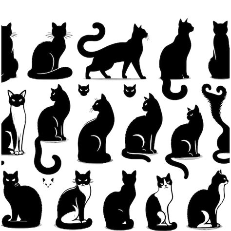Premium Vector Cute Cat Vector Illustration Set