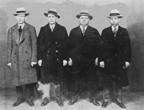 Group Of Mobsters In The 1920s Left By Everett