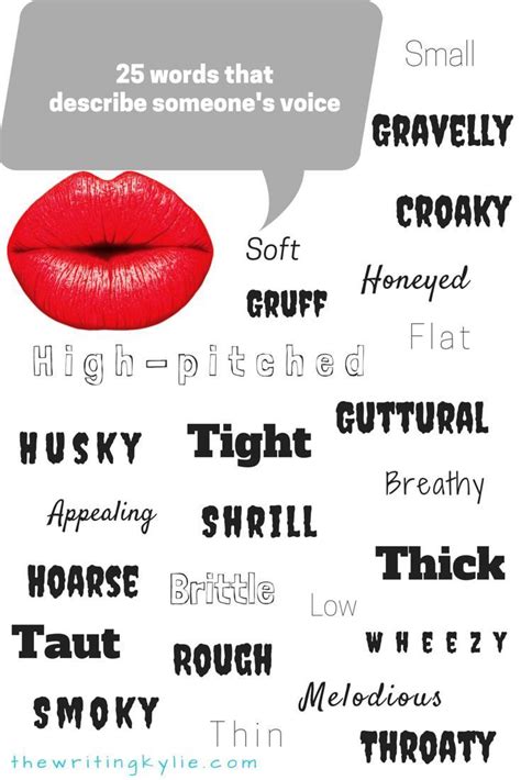 25 Words That Describe Someones Voice Creative Writing Tips Book
