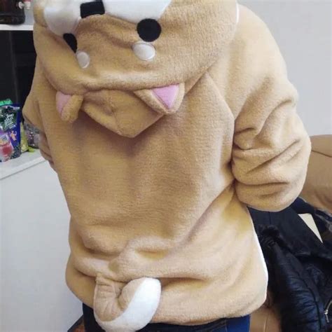 Harajuku Japanese Kawaii Hoodies Women Sweatshirts With Ears Cute Doge