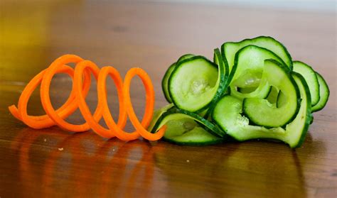 Culinary School How To Make Carrot Slinky And Cucumber Garnish Sushi