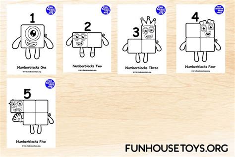 Fun House Toys Numberblocks Coloring Pages Sight Word Worksheets