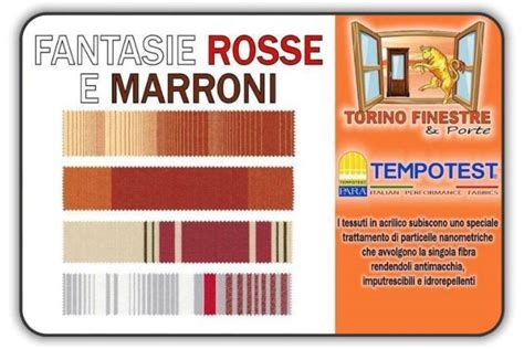 Tessuti Tempotest In Acrilico Rossi E Marroni Tende Da Sole Torino