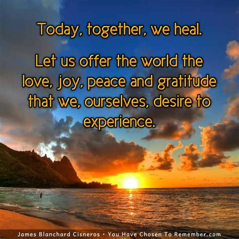 Healing The World Through Love Peace And Joy Inspirational Quote