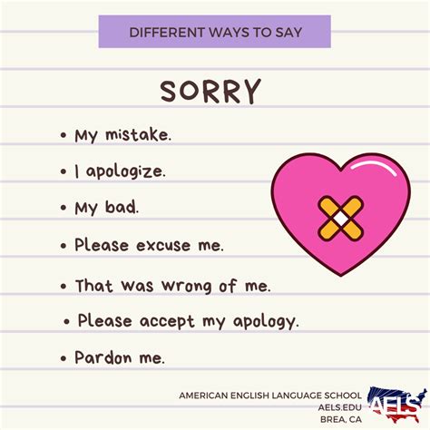 Ways To Say Sorry In English Nel 2020