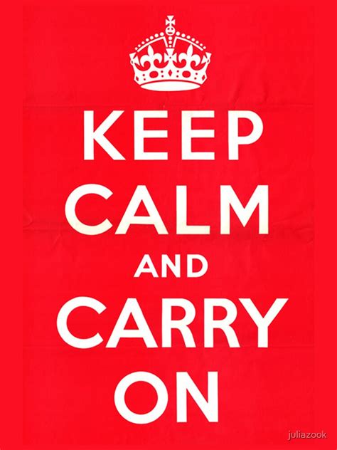 Keep Calm And Carry On Sticker For Sale By Juliazook Redbubble