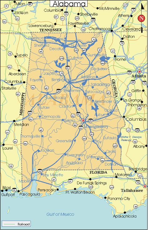 The alabama map web site features printable maps of alabama, including detailed road maps, a alabama is the 28th largest state in the united states, covering a land area of 50,744 square miles. Printable alabama 9jasports