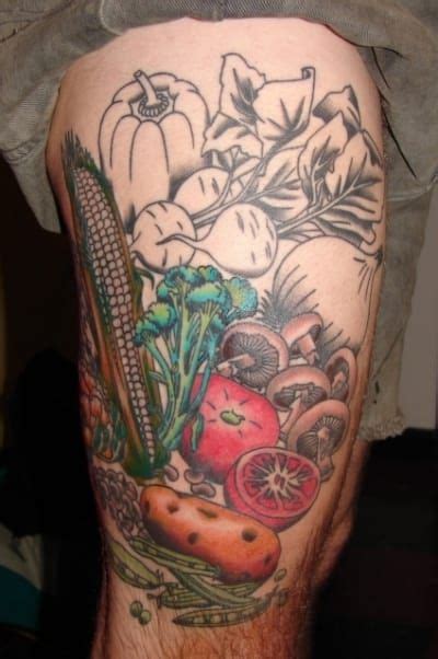 27 Incredible Food Tattoos Food Tattoos Culinary Tattoos Vegetable