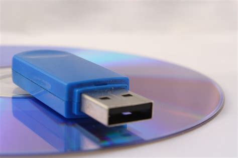 Usb Pen Drive And Cd Stock Photo Download Image Now 2015 Blue Cd