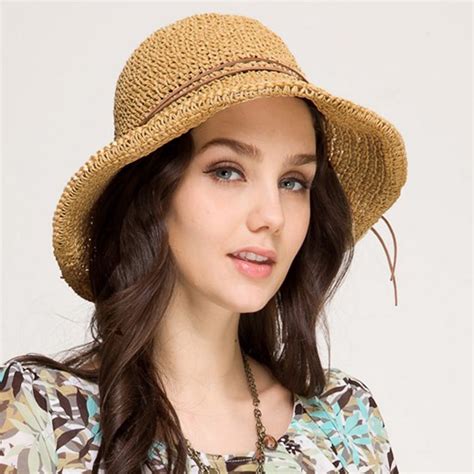 Mnycxen Sun Hat Ladies Straw Hat Foldable Cap Summer Beach Hats Women