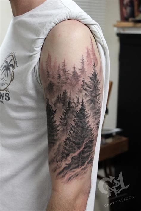 Pine Tree Forest Tattoo By Capone Tattoonow