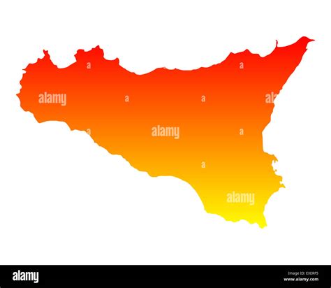 Map Of Sicily Stock Photo Alamy