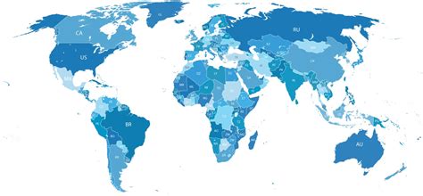 Map Of All The Countries In The World World Map