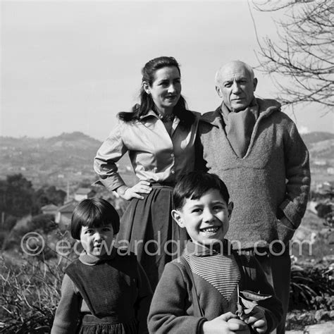 Pablo Picasso Françoise Gilot Claude Picasso And Paloma Picasso In