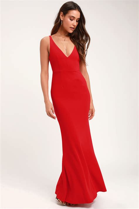 Sexy Red Maxi Dress Sleeveless Maxi Dress Mermaid Maxi Lulus