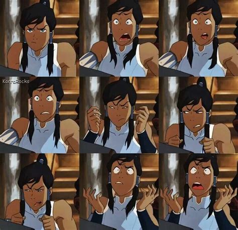 The Many Facial Expressions Of Avatar Korra Avatar Ang Cartoon