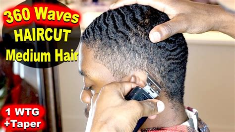 360 Waves Haircut 1 Wtg Taper Fade On Sides Youtube