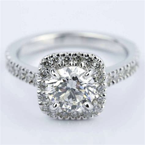Beautiful 5 Examples Square Diamond Wedding Ring Pave Diamond