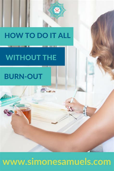 How To Do It All Without The Burn Out — Blog Simone Samuels