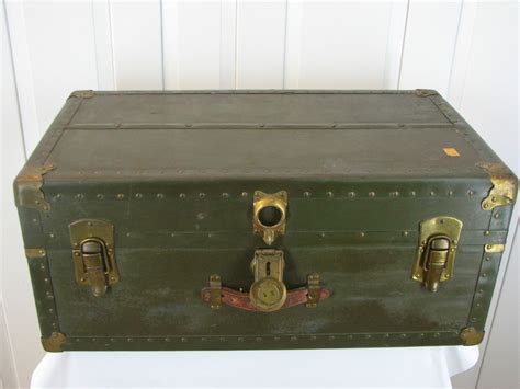 Home And Garden Leather Trunk Handle Chest Steamer Antique Vintage 9