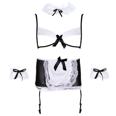 ladies sexy lingerie hot sheer naughty maid uniform sexy underwear outfit erotic lingerie