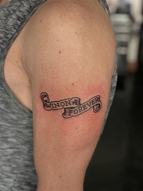 Johnny depp left arm tattoo. Winona Ryder/Johnny Depp tattoo by Adam Gibson, Mercy ...
