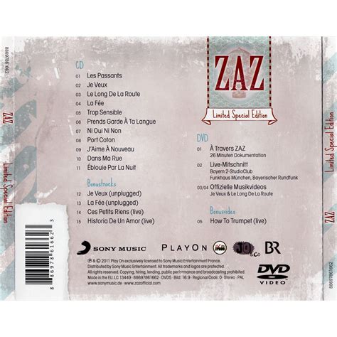 On Aime La F.m Volume 2 Cultura - Zaz (Limited Special Edition) - Zaz mp3 buy, full tracklist