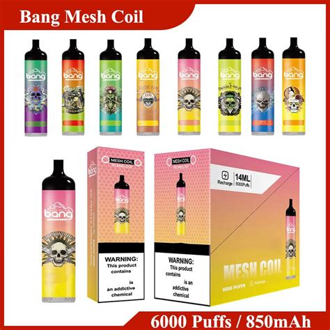 Original Bang Mesh Coil 6000 Puffs Bars Disposable E Cigarettes Vape