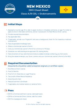When you apply for a new mexico mvd driver's license or instruction permit as required, you will be given a test consisting of several parts, with all of them being compulsory. 2020 New Mexico DMV CDL Test Cheat Sheet. 99% pass rate!