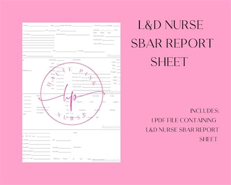 Labor And Delivery Nurse Sbar Report Sheet Ob Nurse Report Etsy