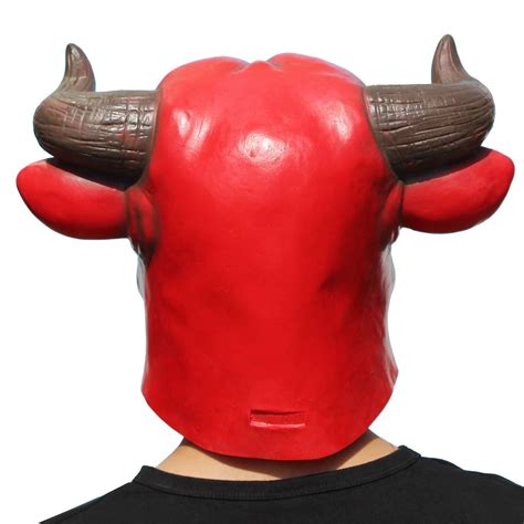 Creepyparty Deluxe Halloween Costume Party Latex Bull Head Mask（ox Head