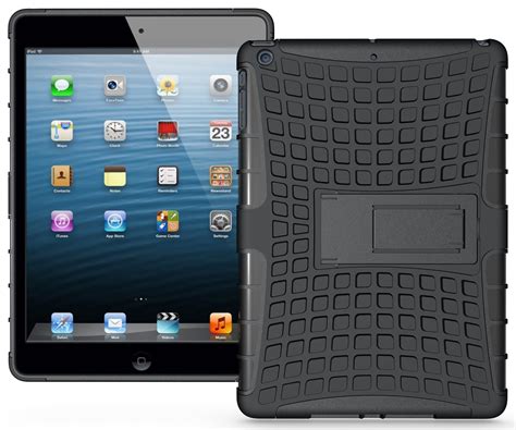Black Grenade Rugged Tpu Skin Hard Case Cover Stand For Apple Ipad Air