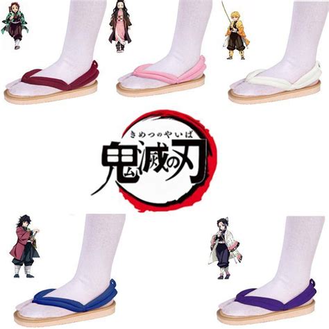 demon slayer kimetsu no yaiba anime cosplay slippers shoes geta kamado tanjirou sandals kamado