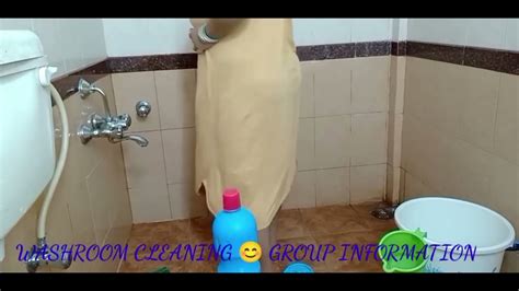 Indian Hot Village Aunty Bathroom Cleaning Routine Without Bra Boobs Show Hot Cleaning Vlog