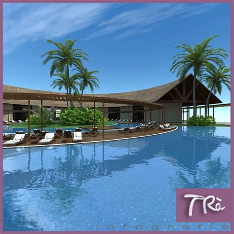 Hotel Reception Tropical Resort 3d Model Cgtrader