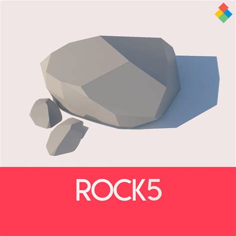 3d Model Low Poly Rock 5 Set Of Rocks Vr Ar Low Poly Cgtrader