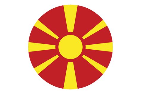 Vector De Bandera Circular De Macedonia Del Norte 11074380 Vector En