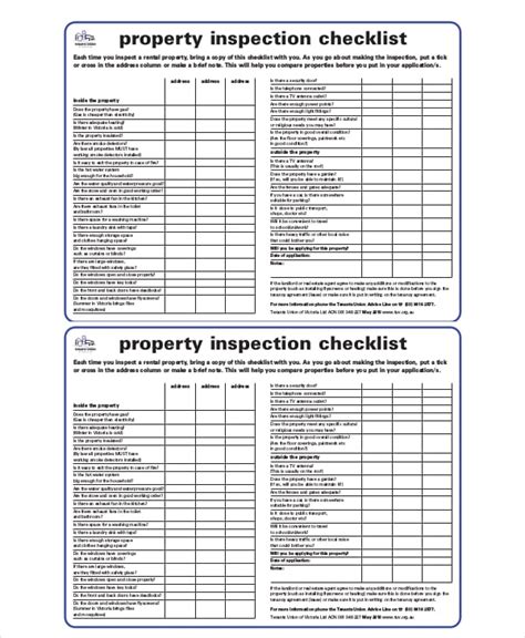 House Property Inspection Checklist Templates 2 Resum