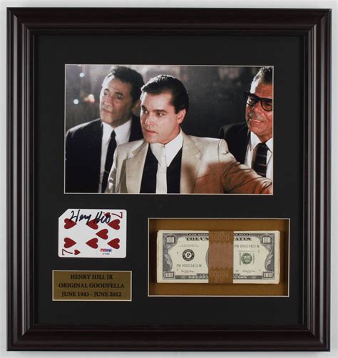 Henry Hill Signed Goodfellas 165x175 Custom Framed Playing Card