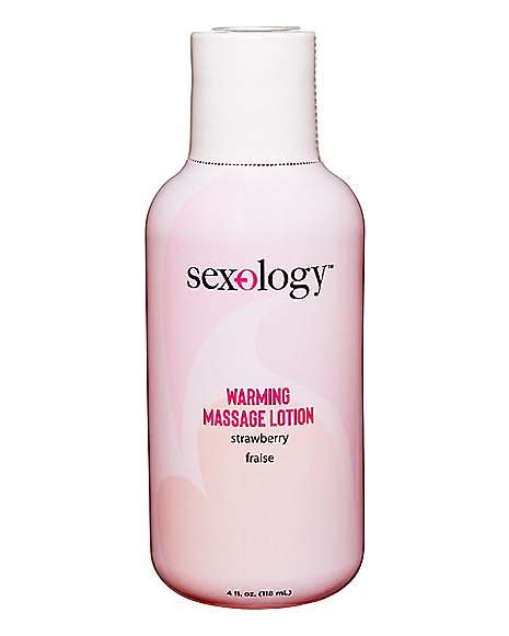 sexology strawberry flavored warming massage lotion 4 oz spencer s