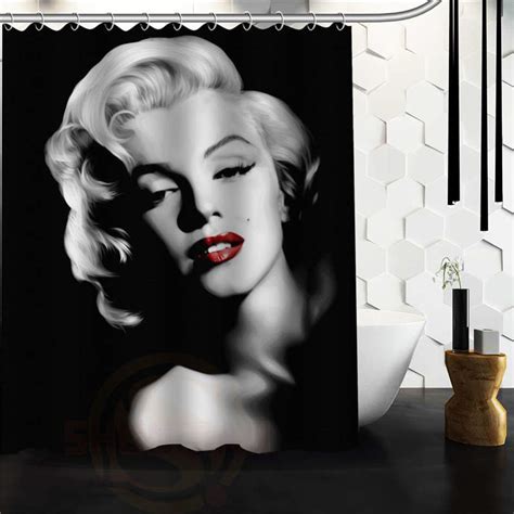American Sex Goddess Marilyn Monroe Modern Shower Curtain Bathroom