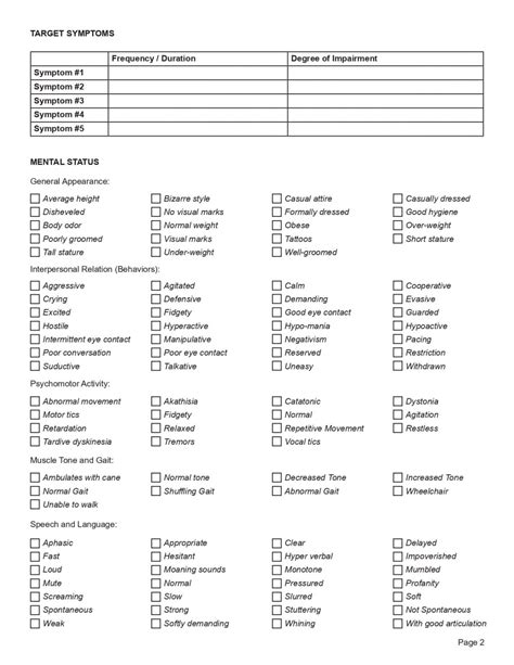 Psychiatric Assessment Evaluation PDF Template TherapyByPro