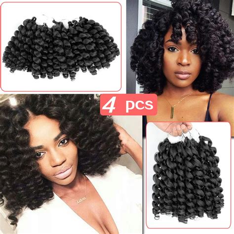 Buy Beauty Angelbella 8 Inch Short Curly Jamaican Bounce Crochet Hair Twist Braids Wand Curl