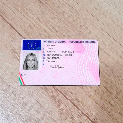 Italy Driver License Generator Template