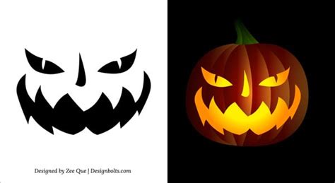 10 Free Printable Scary Pumpkin Carving Patterns Stencils And Ideas 2014