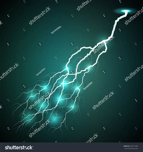 Blue Lightning Stock Vector Illustration 302417969 Shutterstock