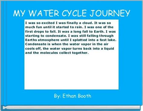 My Water Cycle Journey Free Stories Online Create Books For Kids